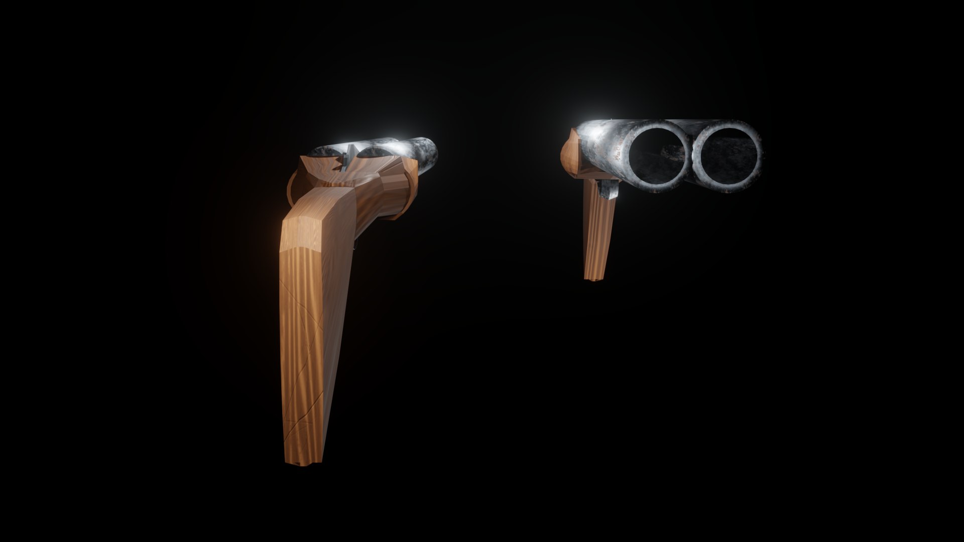 Rusty Double-barreled Shotgun Model - TurboSquid 1975743