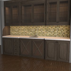 kitchen vintage 3D model