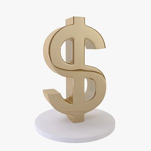 3d dollar sign