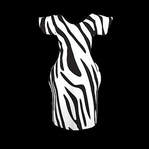 zebra dress 3d max
