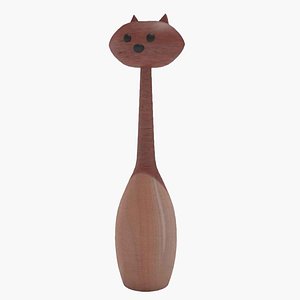 cat wood design 3D