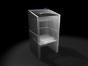 plexi glass podium 3d model