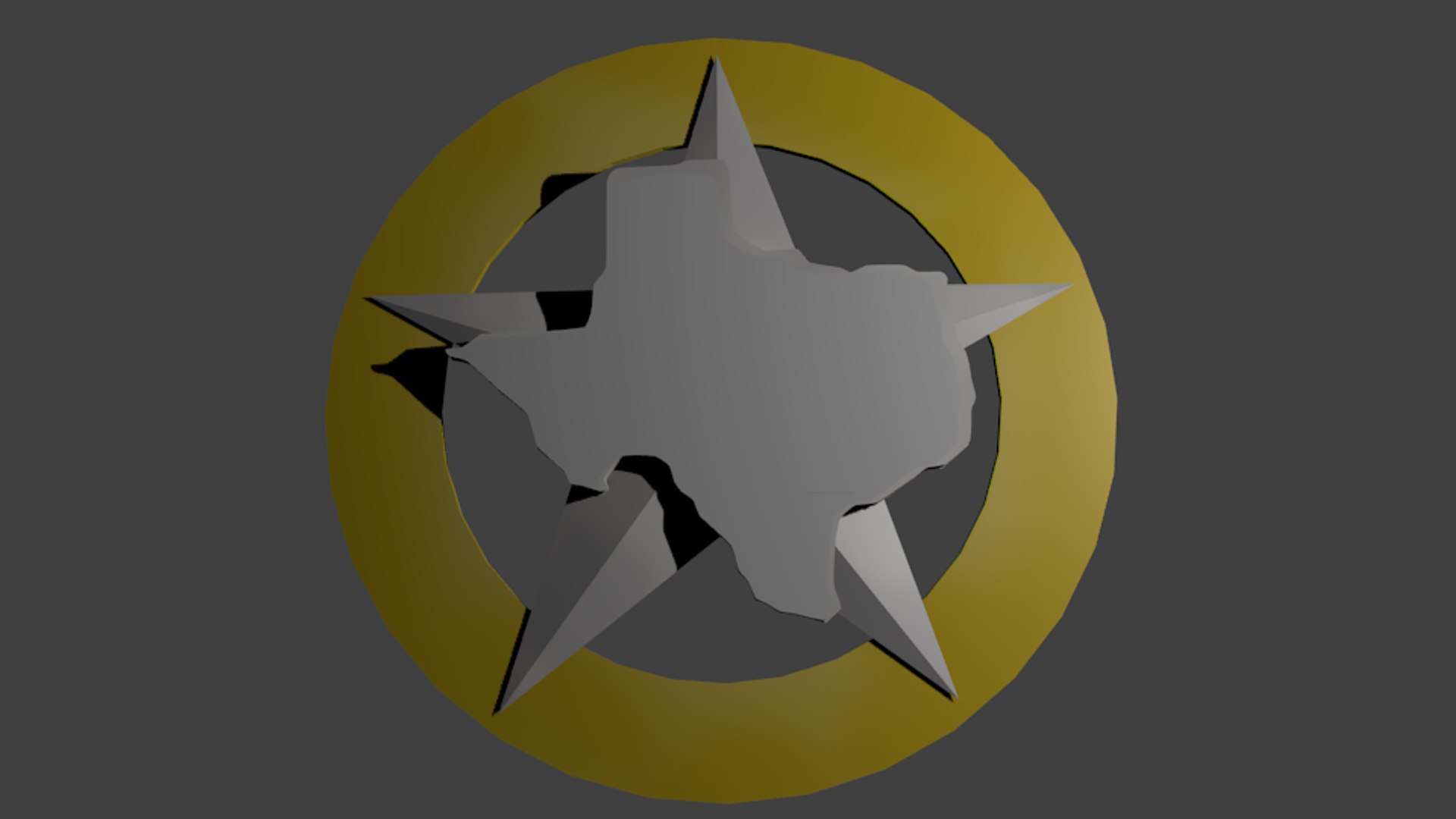 badge texas ranger 3d model