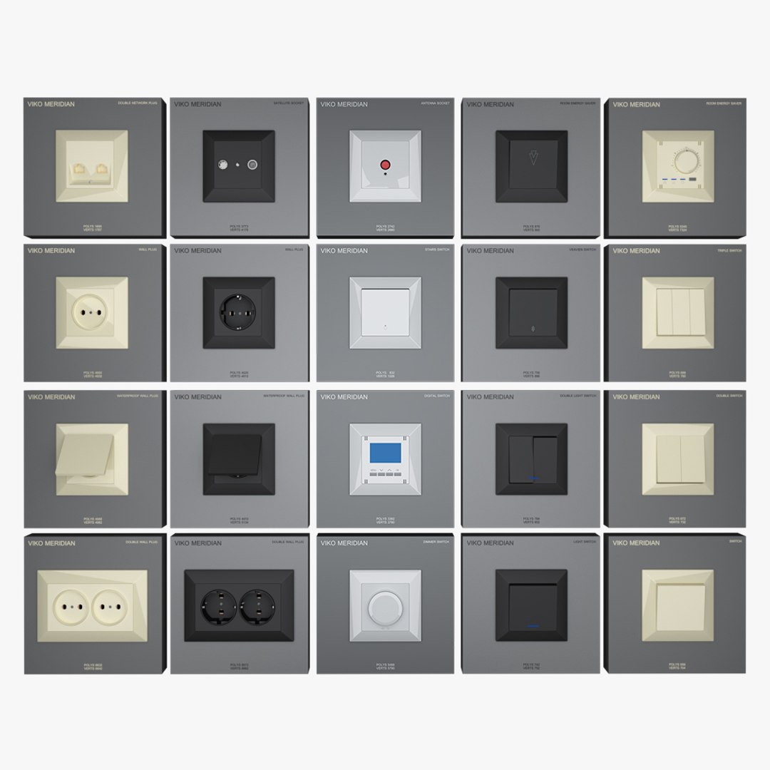 3D model switch plug set - TurboSquid 1371332