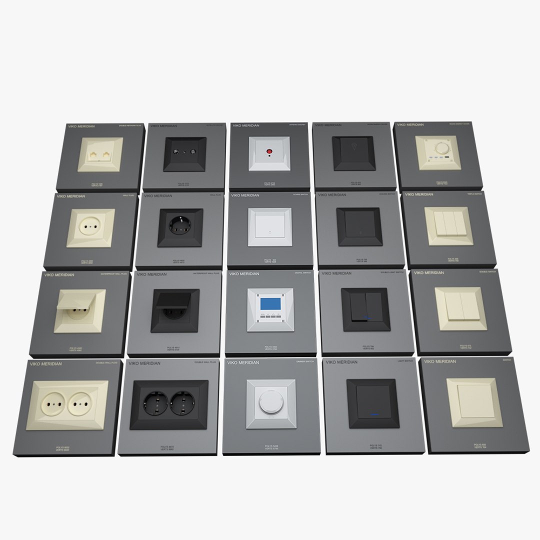 3D model switch plug set - TurboSquid 1371332