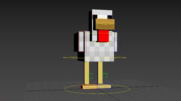 modelo 3d Modelo de pollo de Minecraft amañado - TurboSquid 1458954