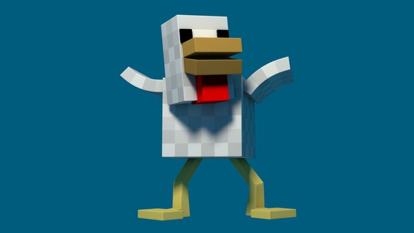 modelo 3d Modelo de pollo de Minecraft amañado - TurboSquid 1458954