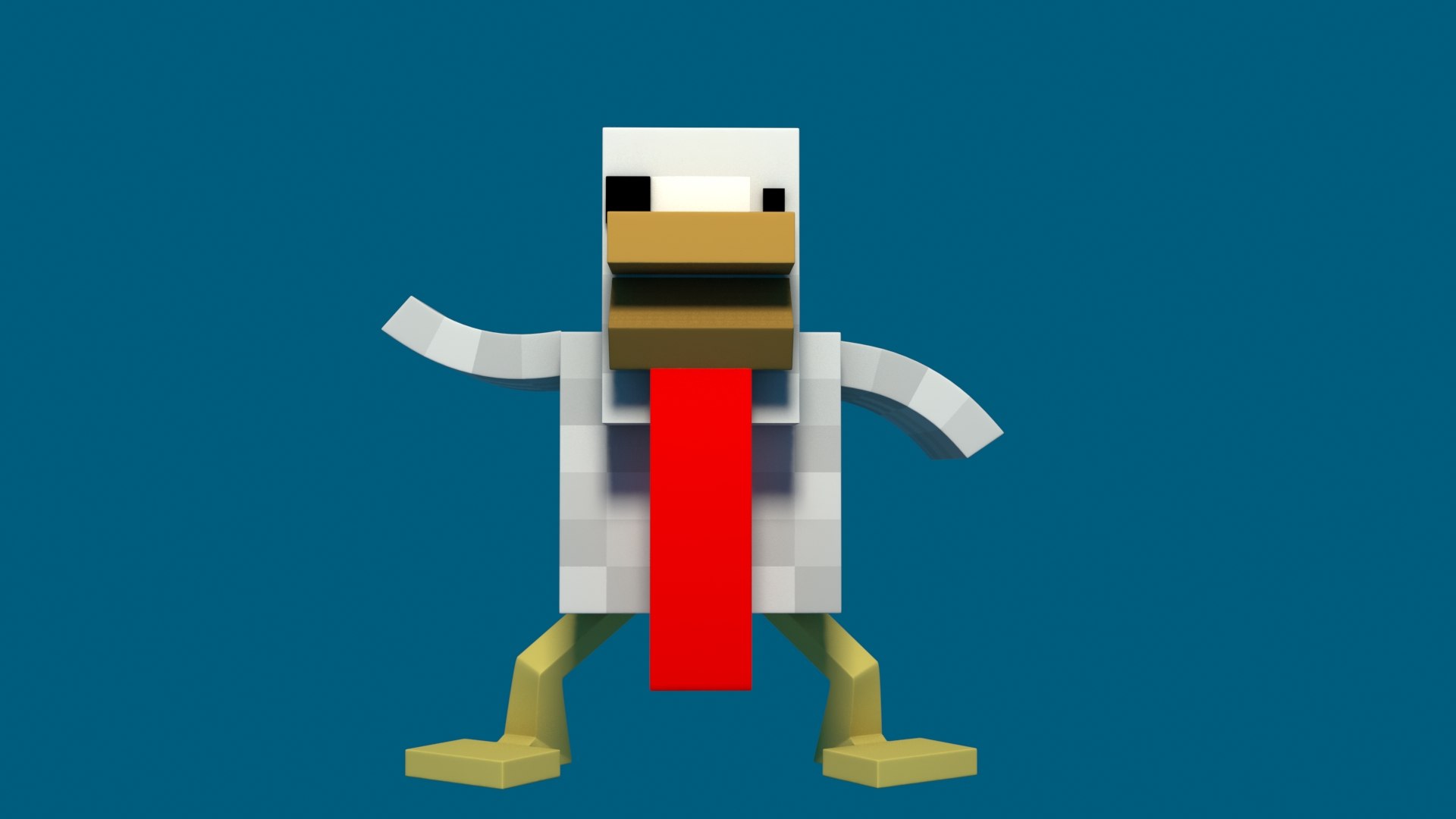 3D Model Minecraft Chicken Rigged - TurboSquid 1458954
