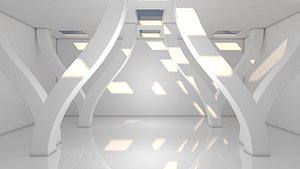 sci fi room 3D model