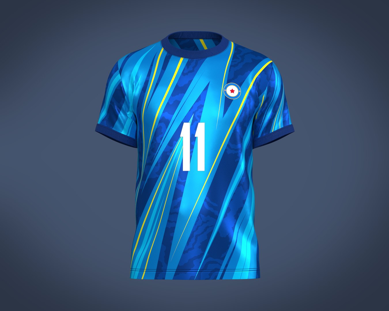 Soccer Football Blue Jersey Player-11 3D model - TurboSquid 2036673