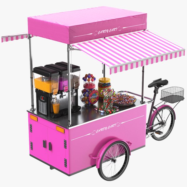 3D Detailed Pedaled Candy Cart