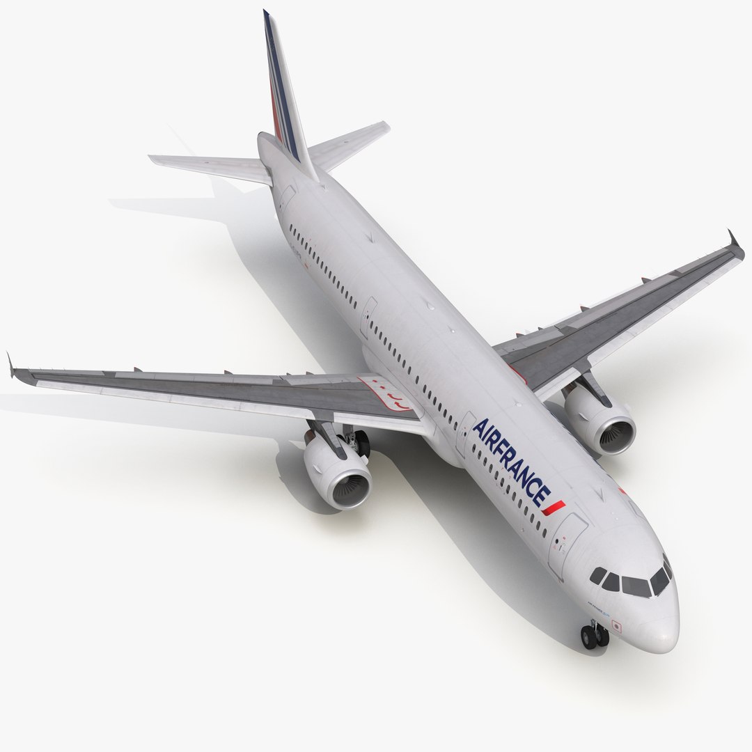 Airbus A321 Air France 3D model preview