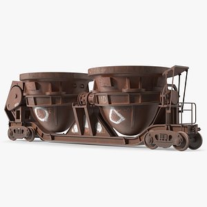 Old Rusted Double Pot Slag Car