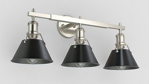 Shades of Light Truncated Cone Shade Vanity Light 3 Light 3D model