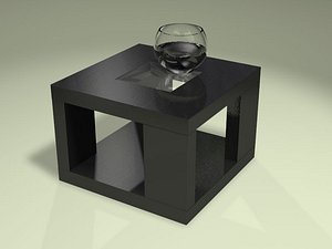 3d black atlantic table realistic model