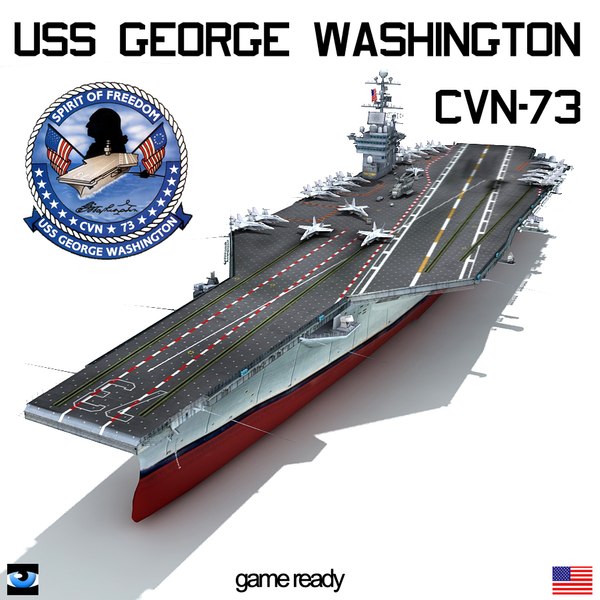 1/720・完成品・アメリカ海軍ニミッツ級航空母艦・CVN-73 ジョージワシントン U.S.S.GEORGE WASHINGTON 原子力 空母  発艦 トップガン - プラモデル