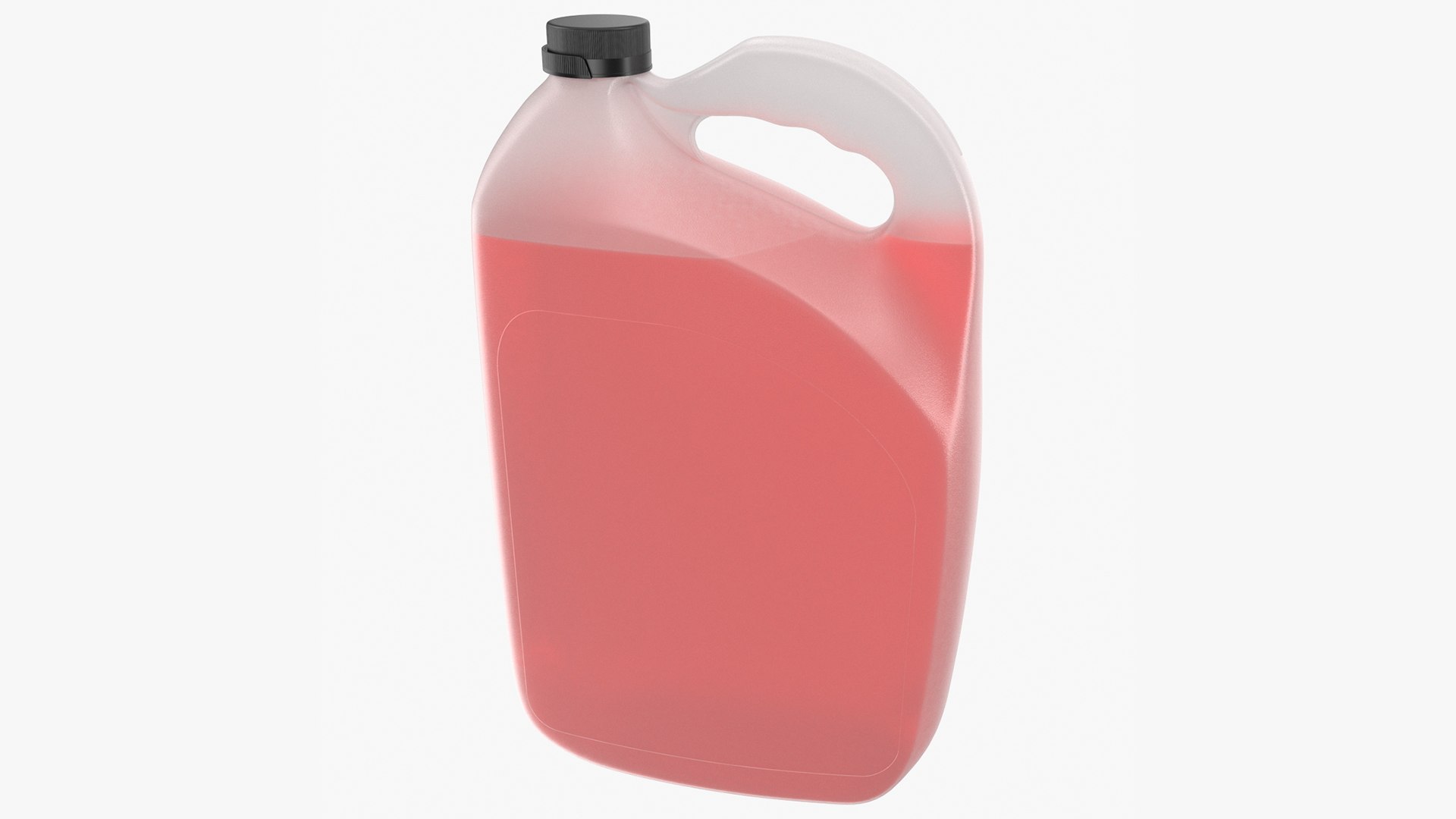 Plastic Canister 1 Gallon with Red Liquid 3D model preview