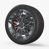 Low Profile Tire on Chrome Alloy Rim