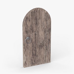 Medieval Door Arched 03 LowPoly Plus HP 3D model