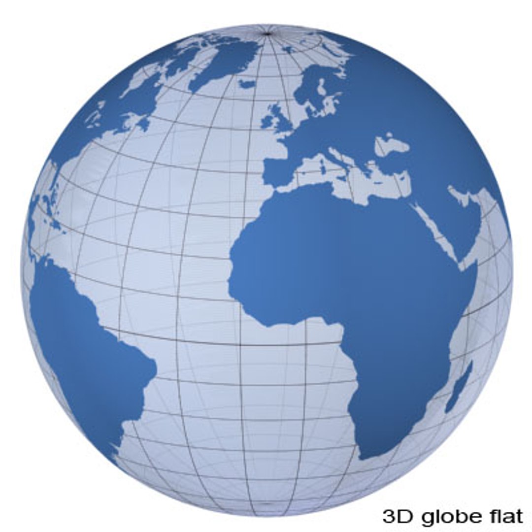 globe continents 3d model