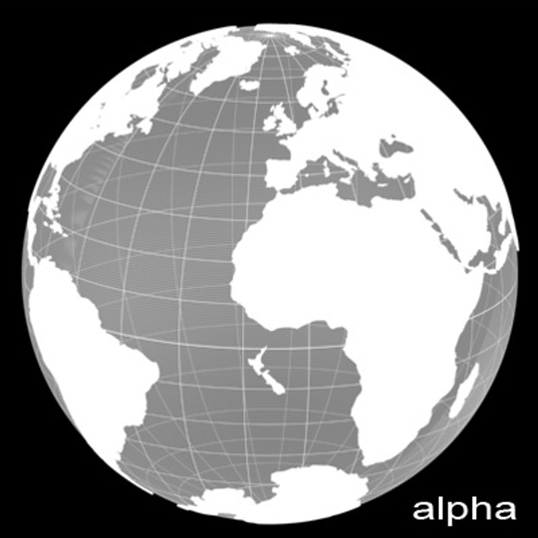 globe continents 3d model