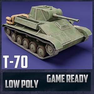 t-70 tank ussr toon 3D