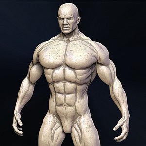3d male superhero body man