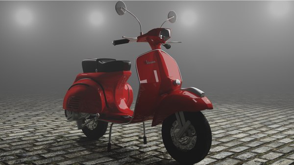 3D red vespa model