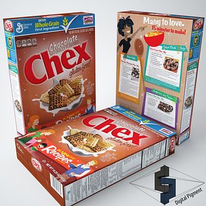 chocolate chex cereal box 3d 3ds