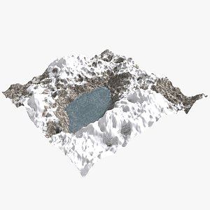 3d c4d snowy mountain