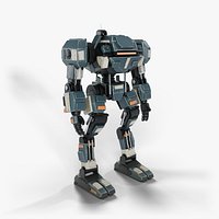 Heavy Mecha Walker - Rigged and Animated Sci-Fi Combat Robot PBR