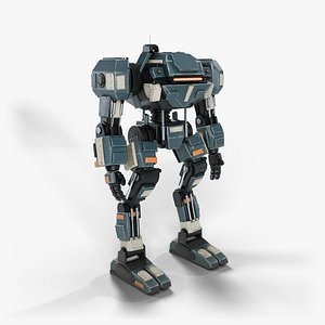 Heavy Mecha Walker - Rigged and Animated Sci-Fi Combat Robot PBR