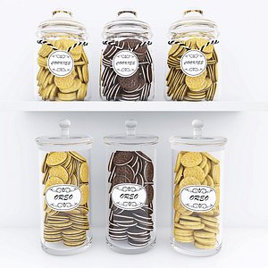 3D model Oreo cookie jars