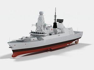 3D HMS D-36  Defender  Type 45 class