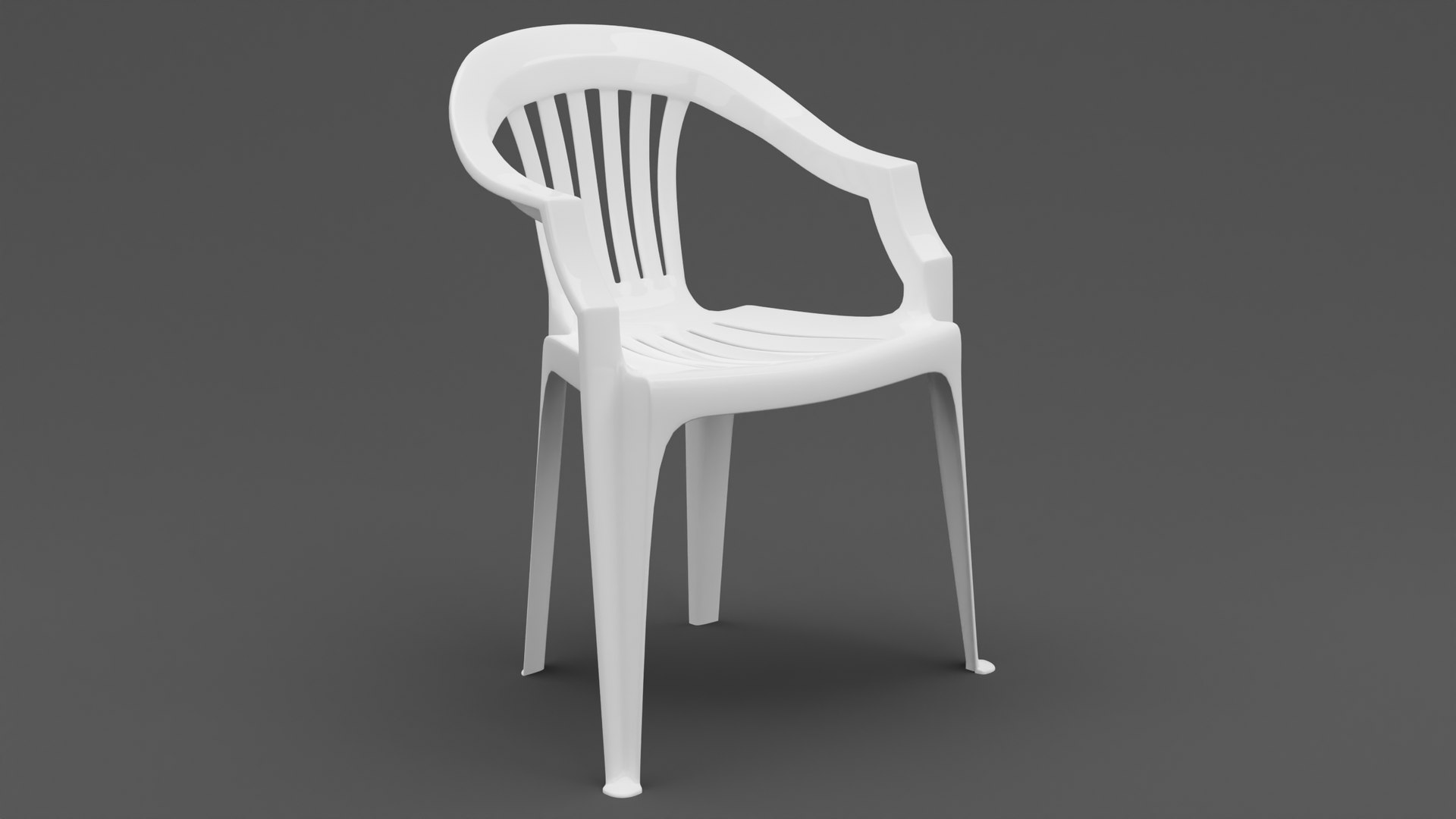 3D White Plastic Table and Chair Set TurboSquid 2064577