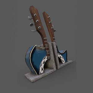 3D guitar bookends vinyl holders