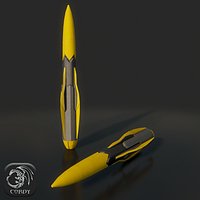 Military missile 5 light low poly