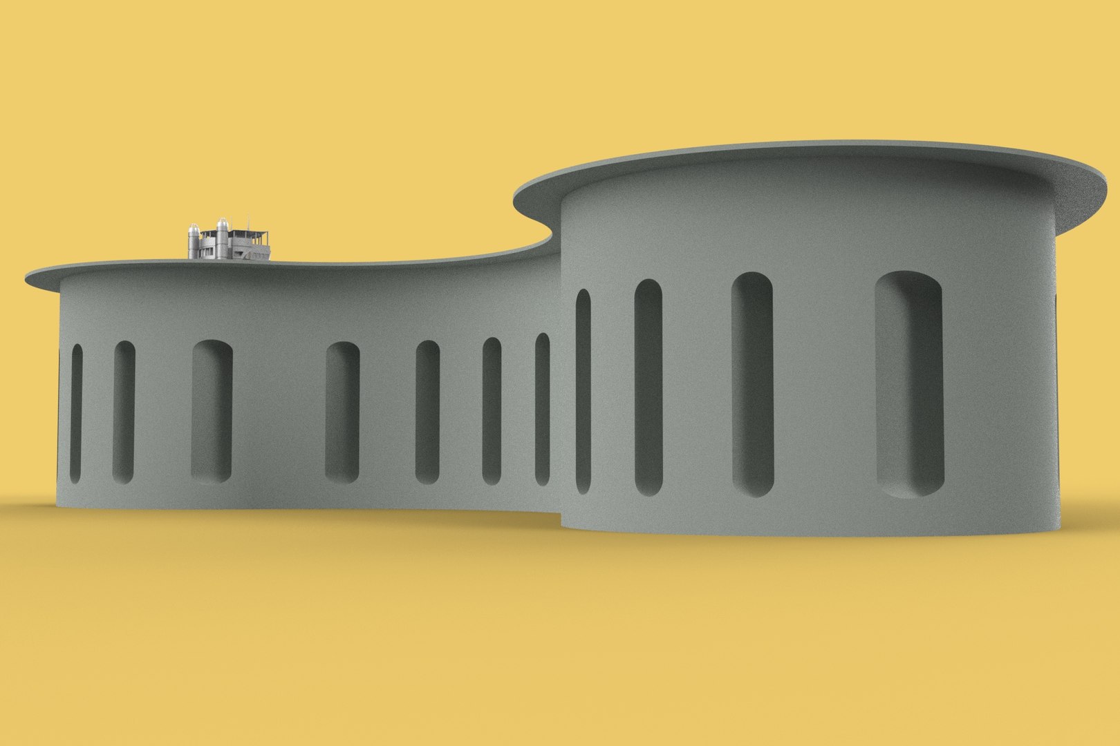 3D ANTI TSUNAMI BUILDING WALL INNOVATION CONCEPT Model - TurboSquid 2220310