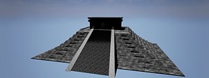 3d ancient temple mayan