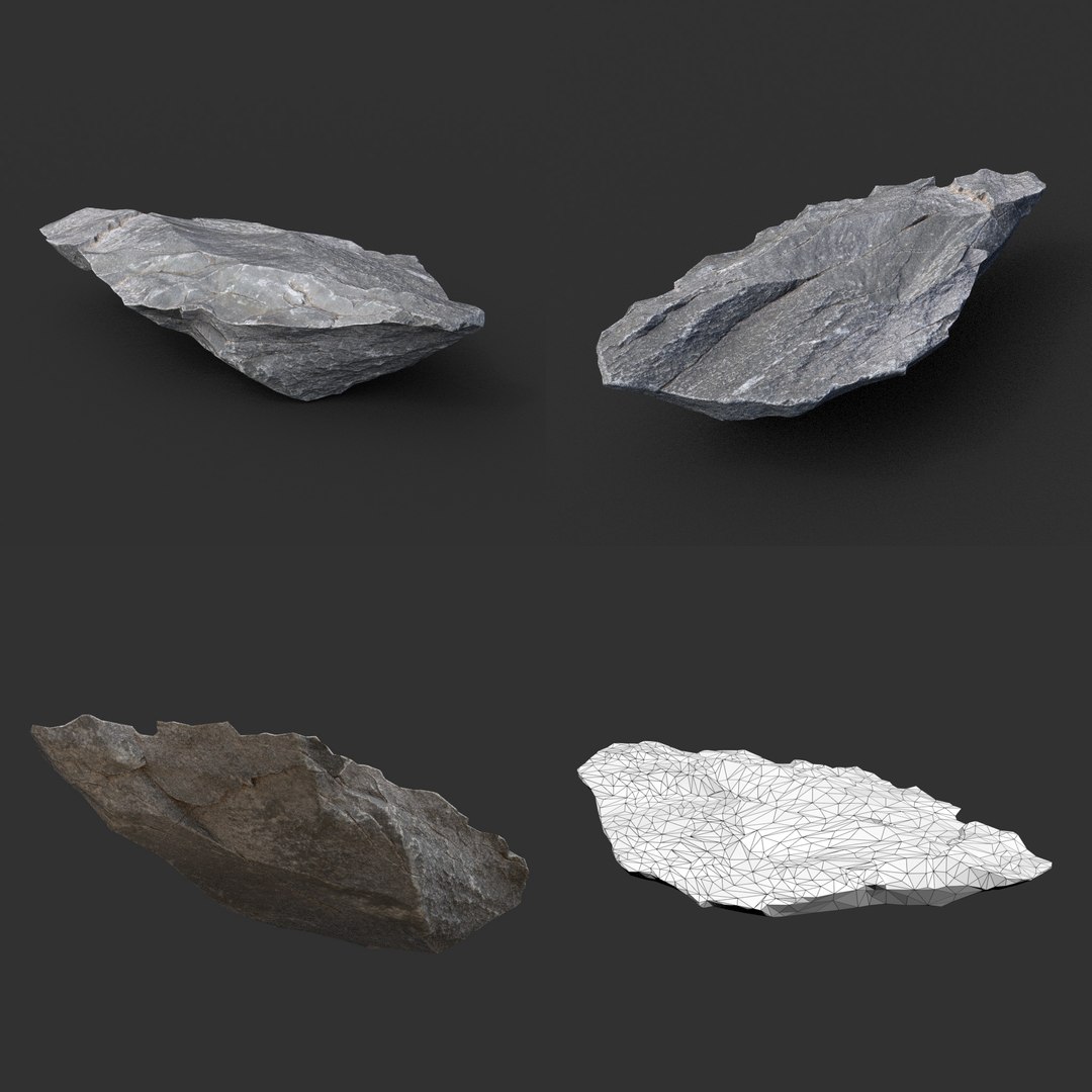 12 Low Poly PBR Rock Photogrammetry 3D Model - TurboSquid 2163094