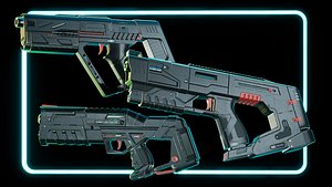 Futuristic Pistol Pack 4
