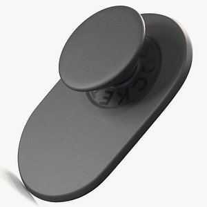 3D PopSockets PopGrip Phone Holder Extended Matte Dark Gray model