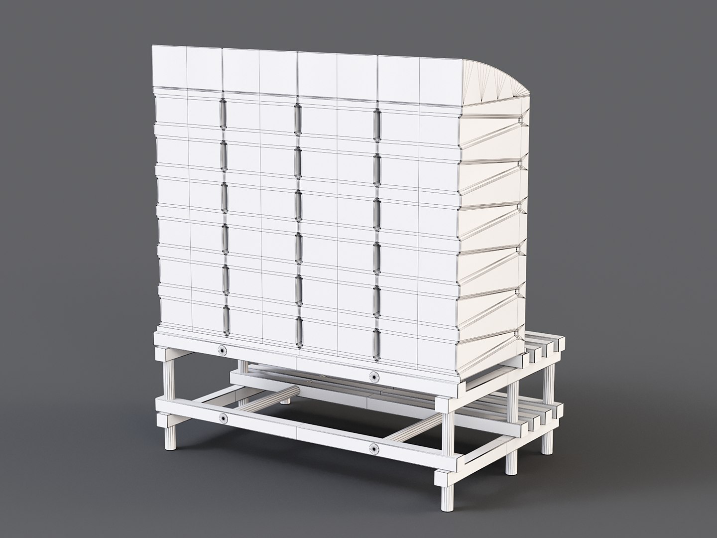 3D Model Storage Lockers On A Bench - TurboSquid 2003910