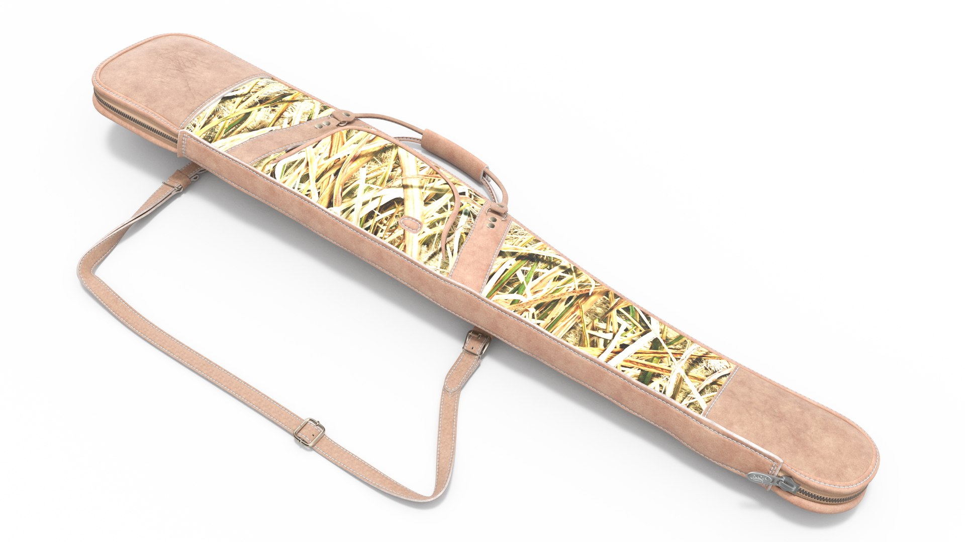 Hunter Gun Case Beige and Camo 3D model preview