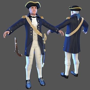 3D royal navy officer