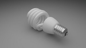 3D model CFL Light Bulb