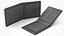 Leather Wallet Set 02 3D model