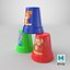 Giocattoli creativi e interattivi - Avventura con tazze impilabili - Modello 3D low-poly GAME READY