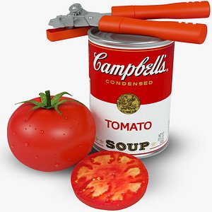 campbell tomato soup 3d fbx