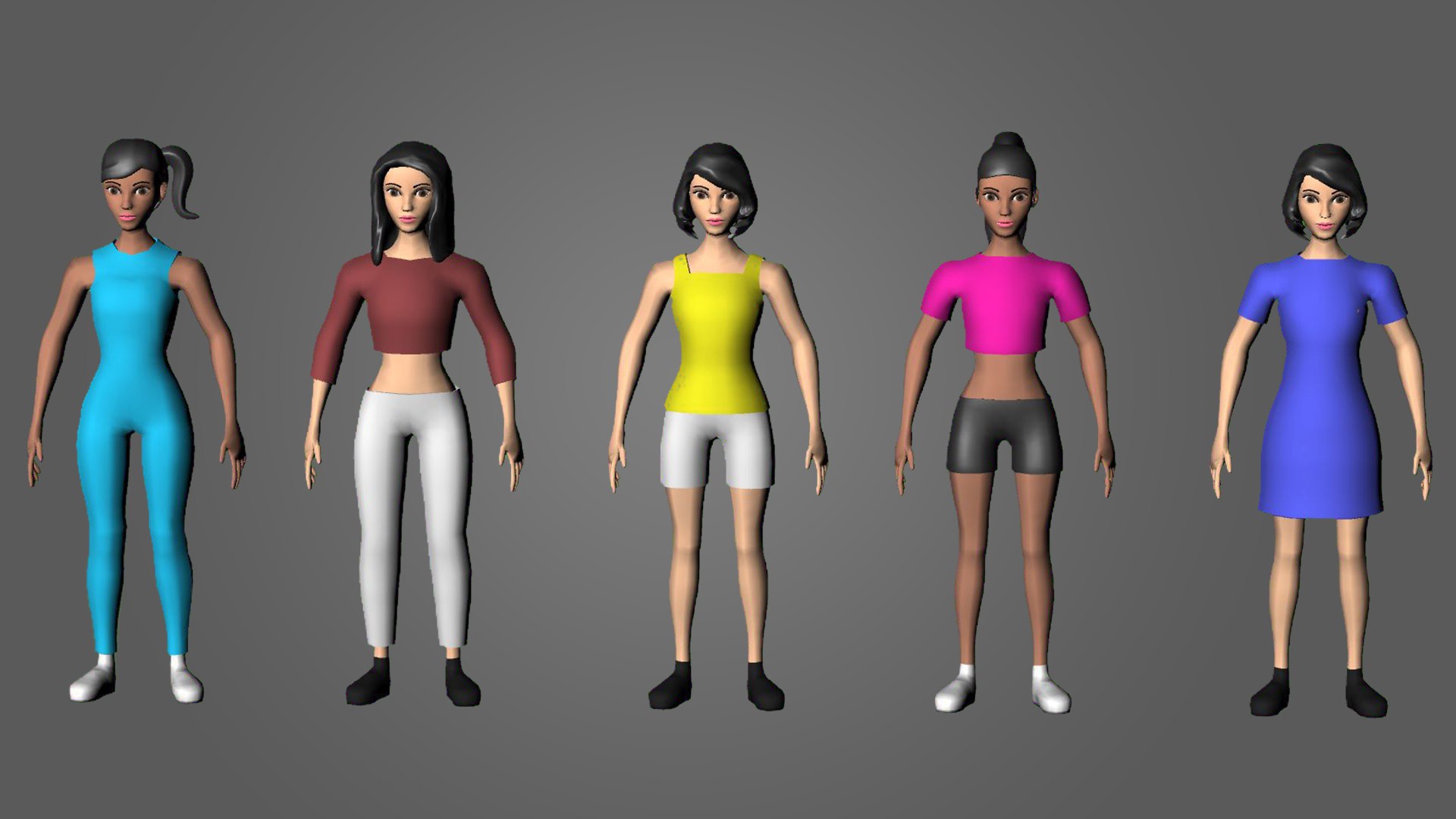 3D Female Characters - TurboSquid 1664050